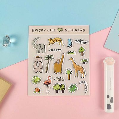 Three Dimension 3D Puffy Stickers Foamed Leather Puffy Paint Stickers